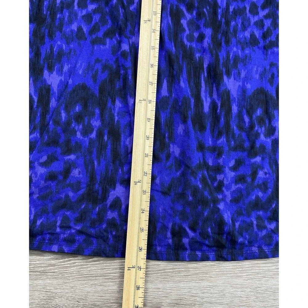 Express Women's Sleeveless Leopard Print‎ Mini Dress Tank Blue Black Large New